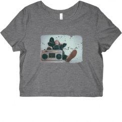 Ladies Slim Fit Crop Top Tee