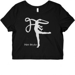 Ladies Slim Fit Crop Top Tee