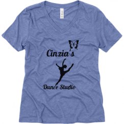 Ladies Relaxed Fit Super Soft Triblend V-Neck Tee