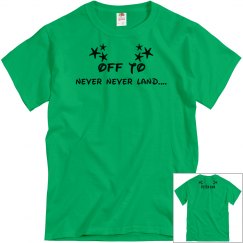 Peter pan off to never never land tee