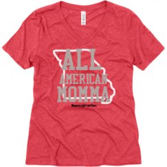 Ladies Relaxed Fit Super Soft Triblend V-Neck Tee