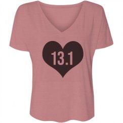 Ladies Flowy Slouchy V-Neck Tee