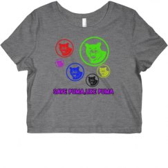 Ladies Slim Fit Crop Top Tee