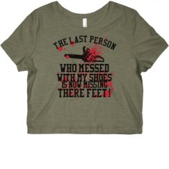 Ladies Slim Fit Crop Top Tee