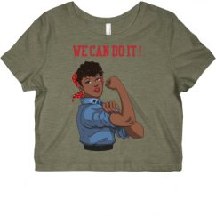 Ladies Slim Fit Crop Top Tee