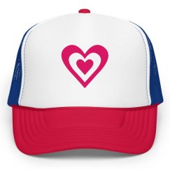 Pink heart hat
