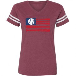 Ladies Relaxed Fit Vintage Sports Tee