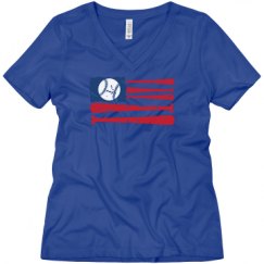 Ladies Relaxed Fit V-Neck Tee