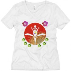 Ladies Relaxed Fit V-Neck Tee