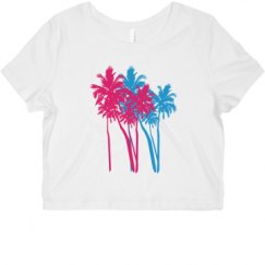 Ladies Slim Fit Crop Top Tee