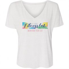 Ladies Flowy Slouchy V-Neck Tee