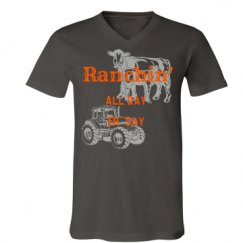 Unisex V-Neck Jersey Tee