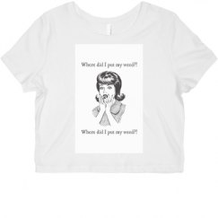 Ladies Slim Fit Crop Top Tee