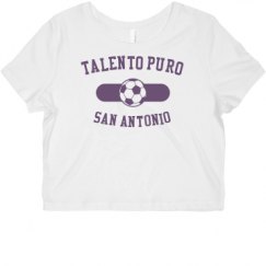 Ladies Slim Fit Crop Top Tee