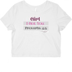 Ladies Slim Fit Crop Top Tee
