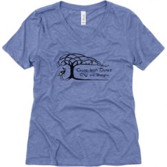 Ladies Relaxed Fit Super Soft Triblend V-Neck Tee