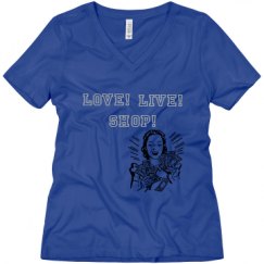 Ladies Relaxed Fit V-Neck Tee