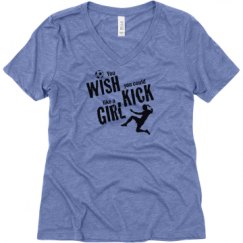 Ladies Relaxed Fit Super Soft Triblend V-Neck Tee