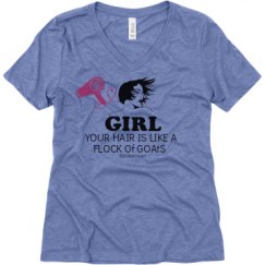 Ladies Relaxed Fit Super Soft Triblend V-Neck Tee