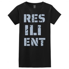RESILIENT Periwinkle Text Ladies Relaxed T-Shirt