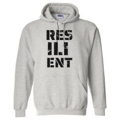 RESILIENT Black Text Unisex Hoodie