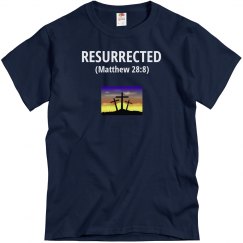 Navy tee w/cross graphics