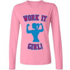 Ladies Relaxed Fit Basic Long Sleeve Tee
