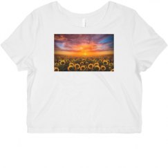 Ladies Slim Fit Crop Top Tee