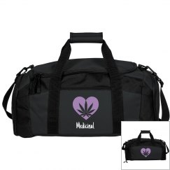 Medicinal purple pot leaf duffel bag  