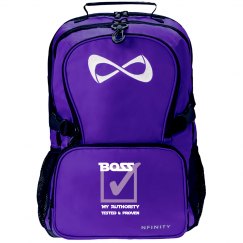 Purple check mark BOSS Nike backpack 