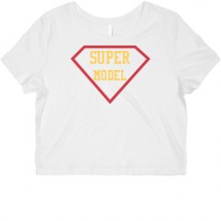 Ladies Slim Fit Crop Top Tee