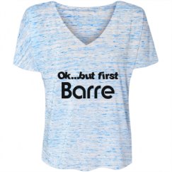 Ladies Flowy Slouchy V-Neck Tee