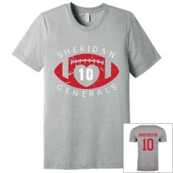 Heart football tee 