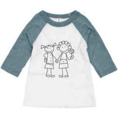Toddler 3/4 Sleeve Raglan Tee