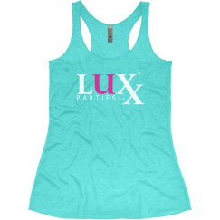 LADIES SLIM FIT SOFT RACERBACK TRIBLEND-TAHITI BLUE