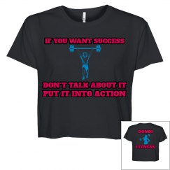 DONDIFITNESS LADIES CALI CROP TEE