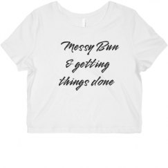 Ladies Slim Fit Crop Top Tee