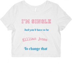 Ladies Slim Fit Crop Top Tee