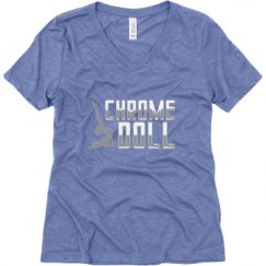 Ladies Relaxed Fit Super Soft Triblend V-Neck Tee