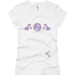 Music notes ladies top