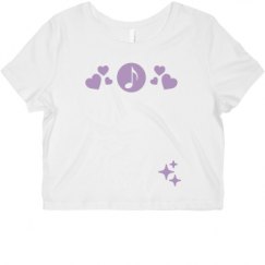 Ladies Slim Fit Crop Top Tee