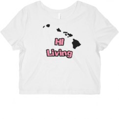 Ladies Slim Fit Crop Top Tee