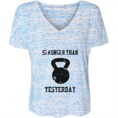Ladies Flowy Slouchy V-Neck Tee