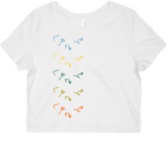 Ladies Slim Fit Crop Top Tee