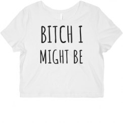 Ladies Slim Fit Crop Top Tee