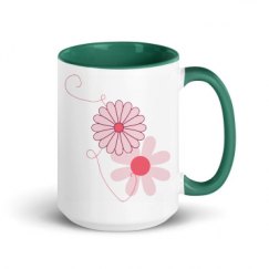 15oz Ceramic Mug with Color Inside