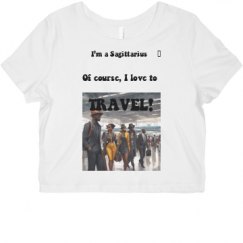 Ladies Slim Fit Crop Top Tee