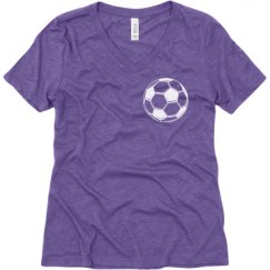 Ladies Relaxed Fit Super Soft Triblend V-Neck Tee