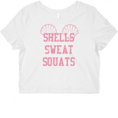 Ladies Slim Fit Crop Top Tee