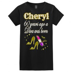 GOLD GLITZY 60TH BIRTHDAY DIVA DESIGN